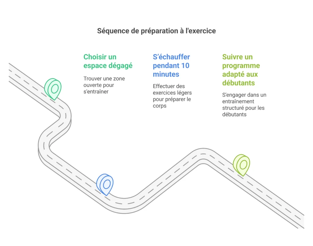 Infographie : étapes pour commencer un programme de cardio à domicile